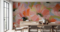 Impressionist Poppy Garden Wall Mural