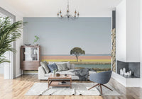 Minimalist Desert Oasis Landscape Wall Mural