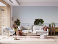 Misty Morning Horizon Landscape Wall Mural