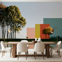 Minimalist Landscape Reflection Wall Mural