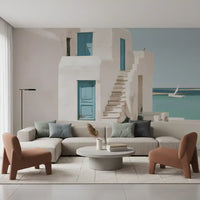 Mediterranean Sea Breeze Study Wall Mural