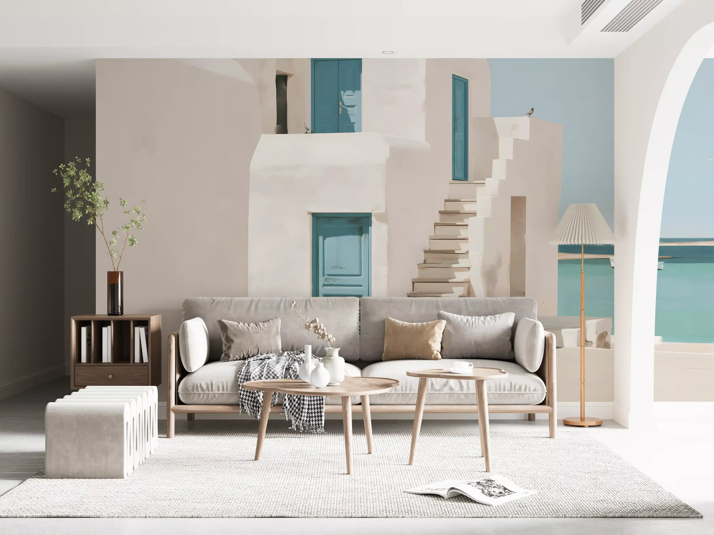 Mediterranean Sea Breeze Study Wall Mural