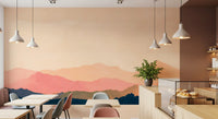 Serene Sunset Mountain Peaks Wall Mural