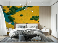 Summer Wildflower Stream Vista Wall Mural