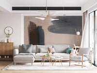Brushed Silence - blue-grey-abstract Wall Mural