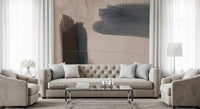 Brushed Silence - blue-grey-abstract Wall Mural