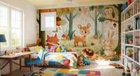 Forest Friends and Autumn Foliage Wall Mural