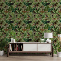 Botanical Woodland Mushroom Grove Wallpaper⁠
