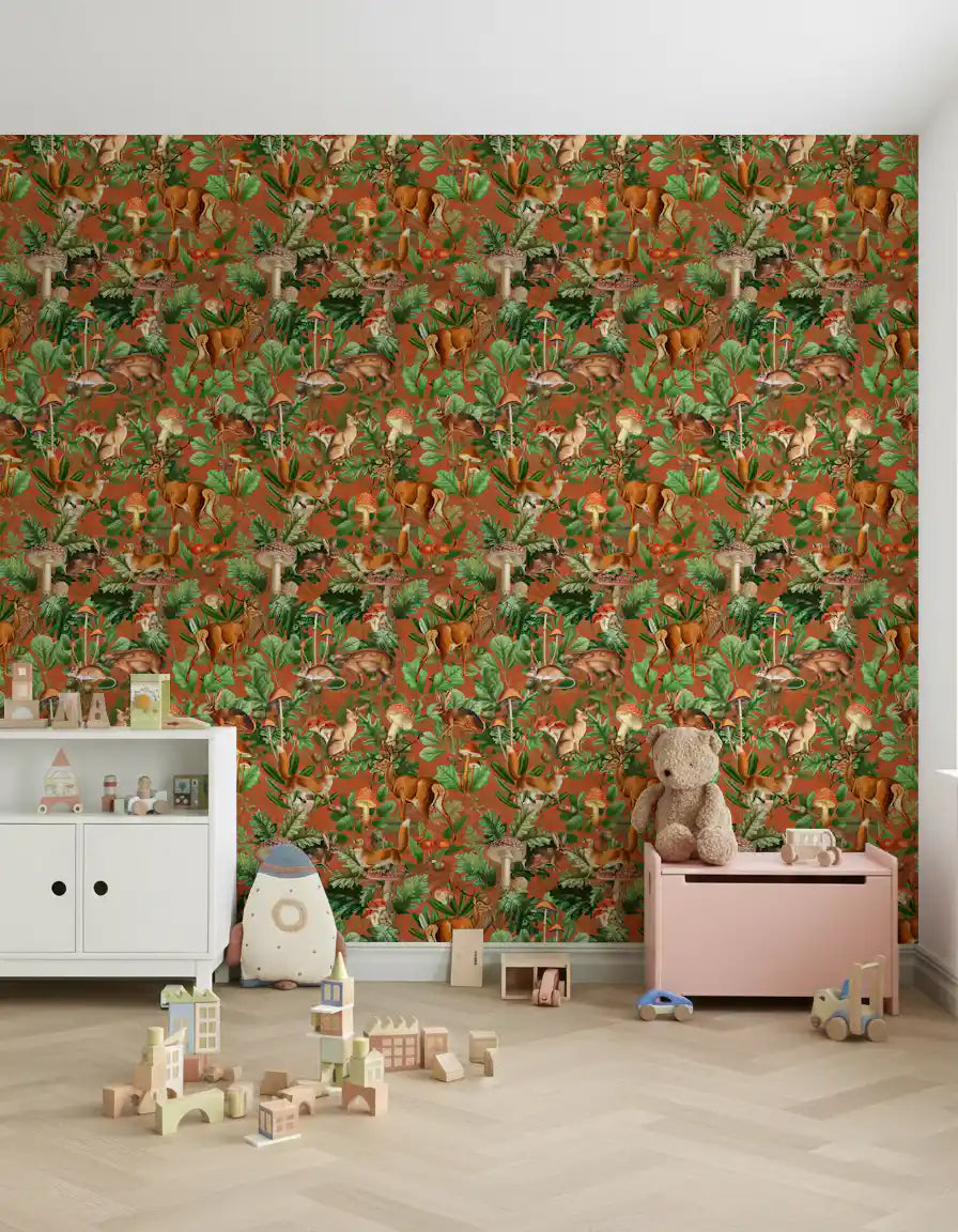 Vintage Botanical Woodland Collection Wallpaper⁠