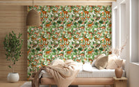 Rustic Forest Creatures and Fungi Tapestry Wallpaper⁠