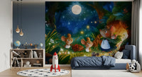 Midnight Forest Mouse Gathering Wall Mural