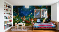 Midnight Forest Mouse Gathering Wall Mural