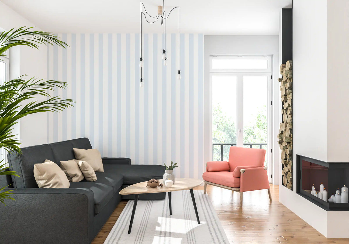 Classic Pastel Vertical Stripe Wallpaper⁠