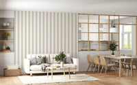 Classic Neutral Vertical Stripes Wallpaper⁠
