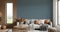 Midnight Lotus Bloom Geometric Wallpaper⁠