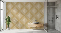 Golden Geometric Diamond Motif Wallpaper⁠