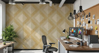 Golden Geometric Diamond Motif Wallpaper⁠