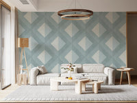 Cerulean Geometric Diamond Layer Wallpaper⁠