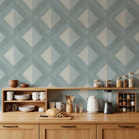 Cerulean Geometric Diamond Layer Wallpaper⁠