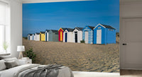Summer Seaside Shelters Wall Mural