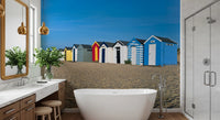 Summer Seaside Shelters Wall Mural