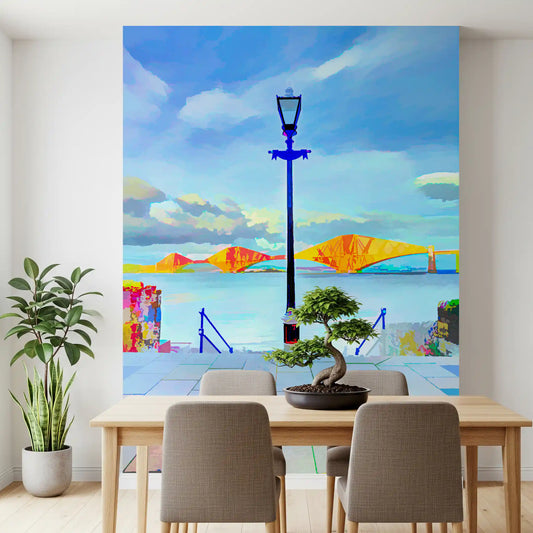 Riverside Bridge Architectural View Wall Mural