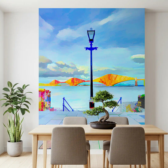 Riverside Bridge Architectural View Wall Mural