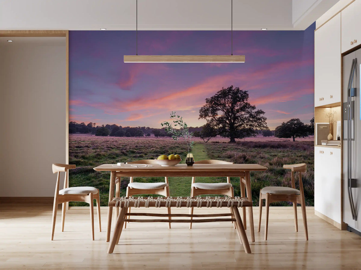 Twilight Field Horizon Wall Mural