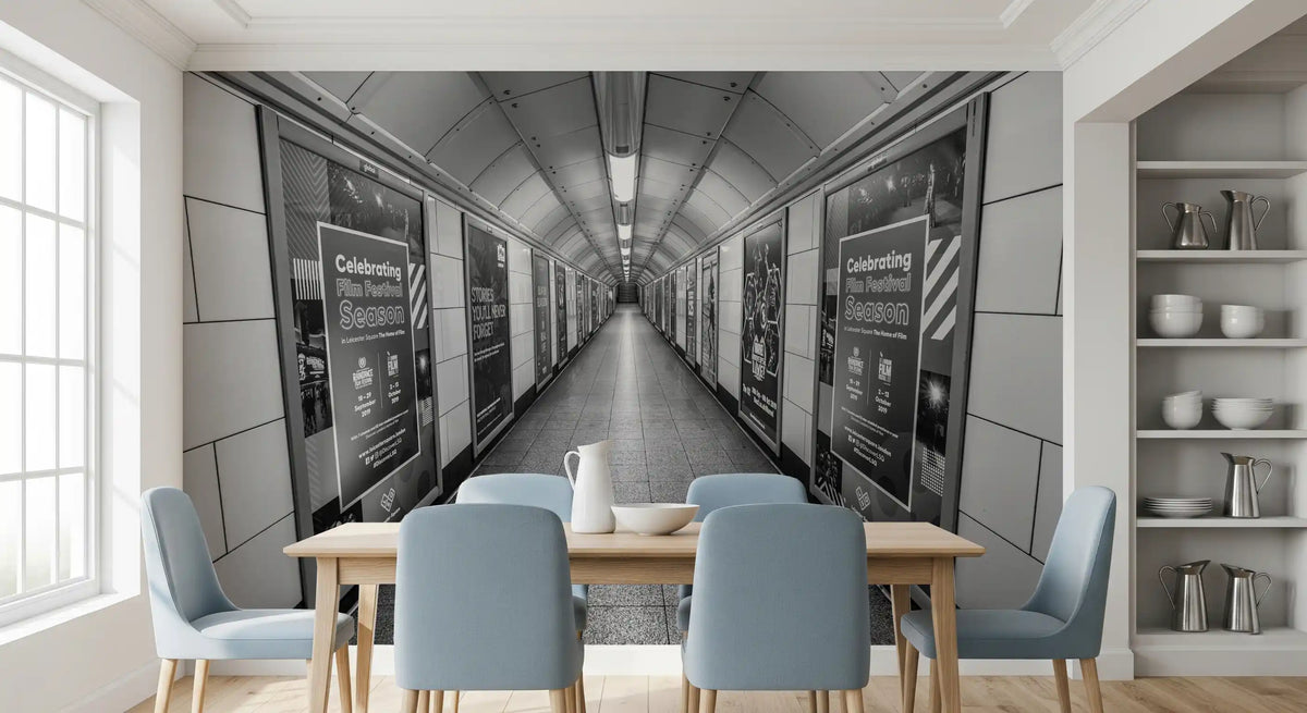 Subterranean Transit Corridor Wall Mural