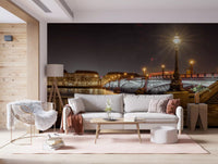 Riverside Nocturne Architecture Wall Mural