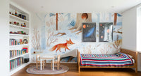 Forest Snow Day In Scandinavian Winter Landscape Wall Mural