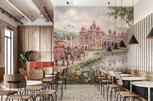The Maharaja’s Lotus Garden Wall Mural