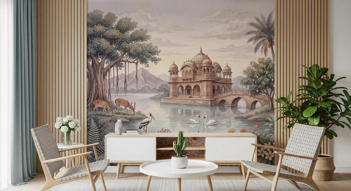 The Enchanted Lake Palace Wall Mural