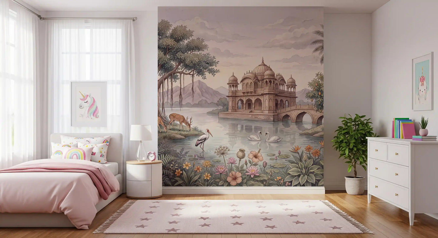 The Enchanted Lake Palace Wall Mural