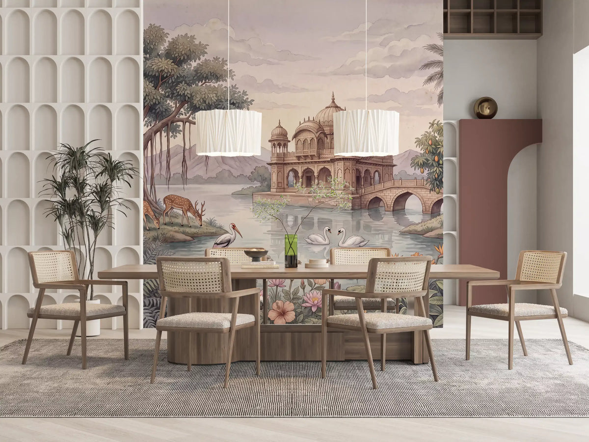 The Enchanted Lake Palace Wall Mural