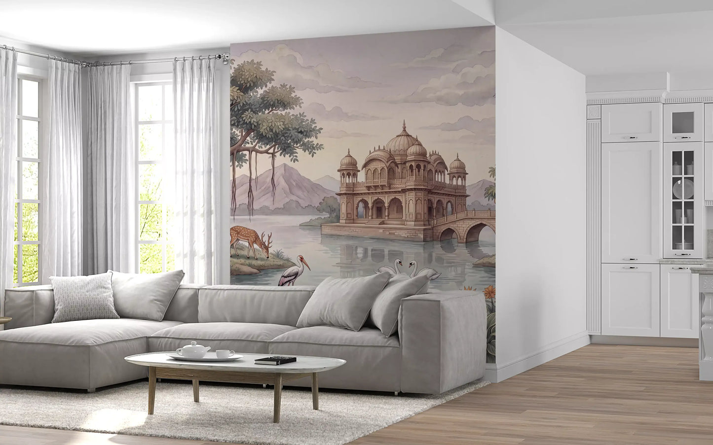 The Enchanted Lake Palace Wall Mural