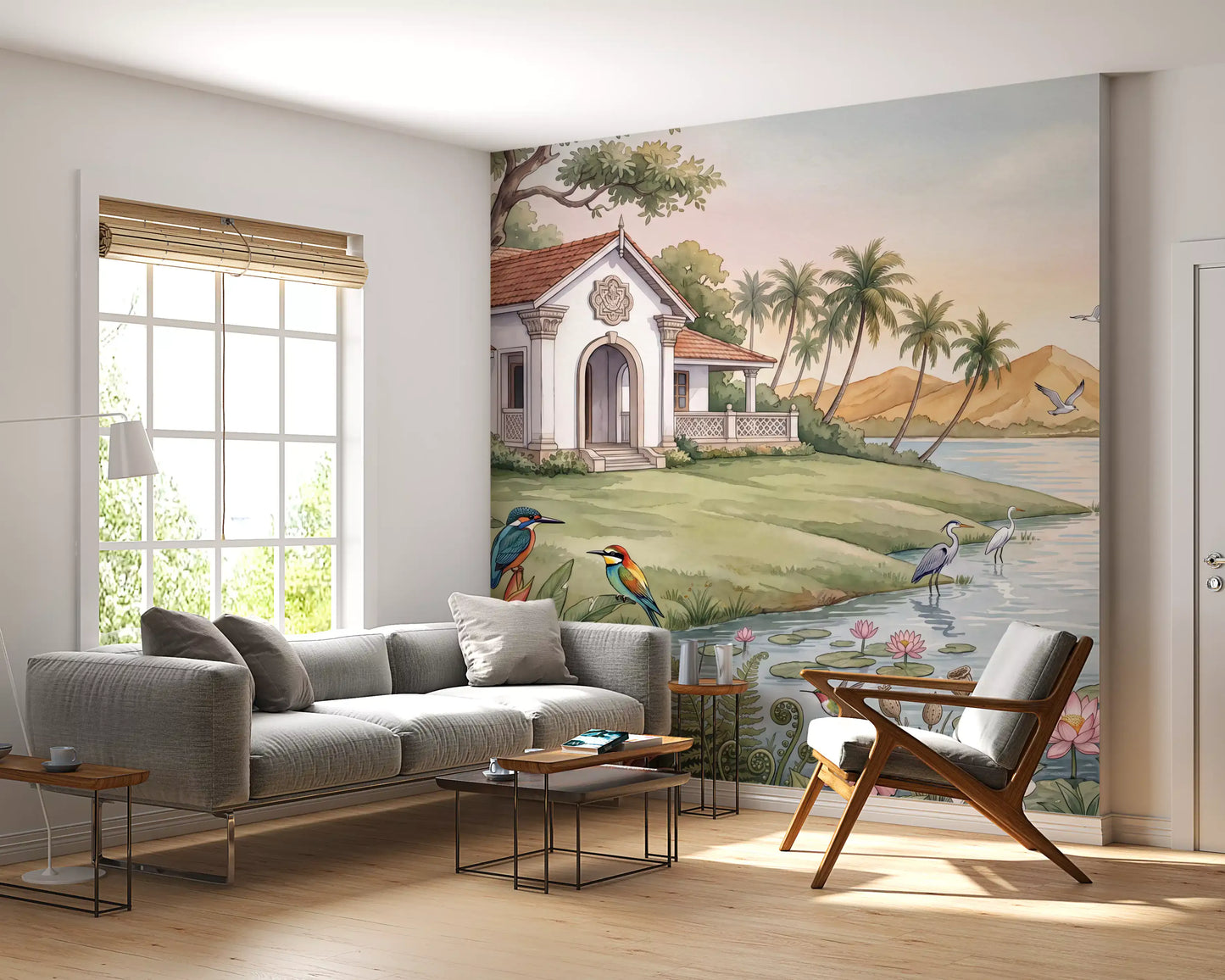 The Tropical Lake Estate Wall Mural