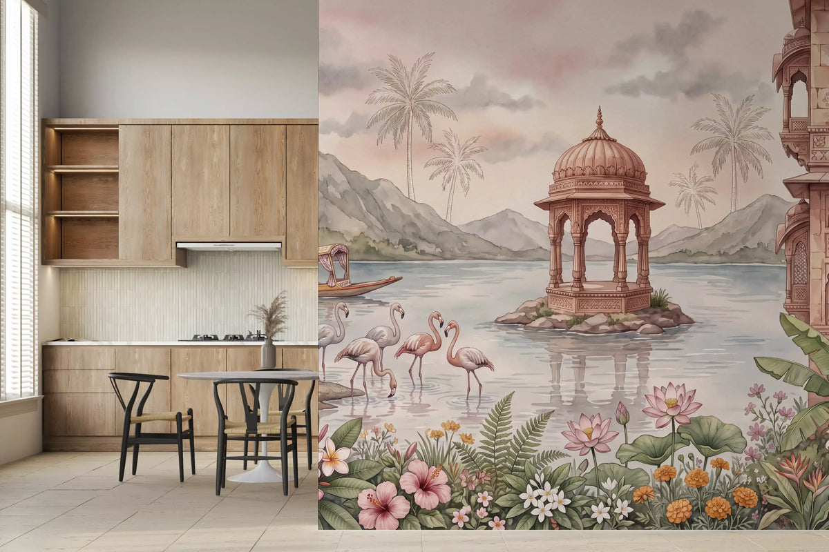 The Flamingo Lake Pavilion Wall Mural
