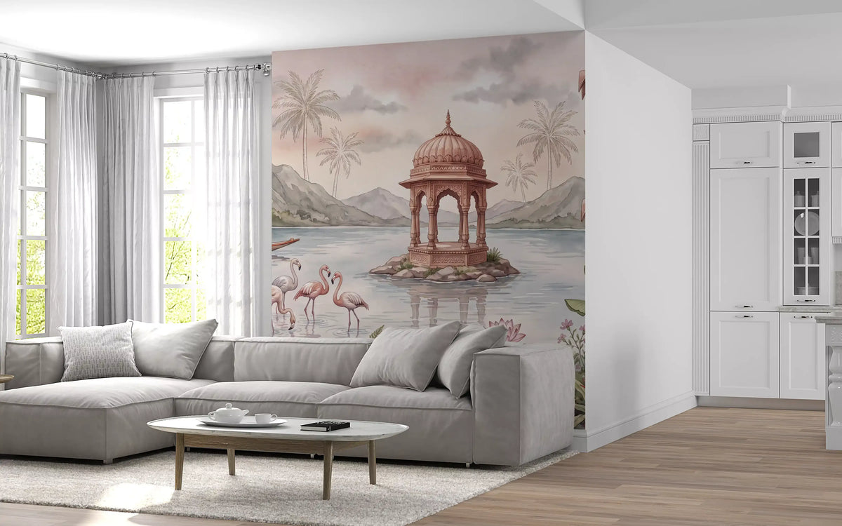 The Flamingo Lake Pavilion Wall Mural