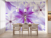 Lilac Petals Botanical Composition Wall Mural