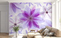 Lilac Petals Botanical Composition Wall Mural