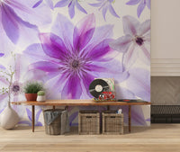 Lilac Petals Botanical Composition Wall Mural
