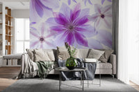 Lilac Petals Botanical Composition Wall Mural