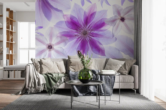 Lilac Petals Botanical Composition Wall Mural
