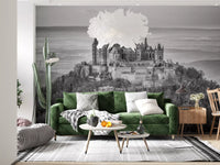 Hohenzollern Fortress Silhouette Wall Mural
