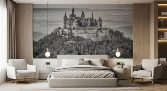 Hohenzollern Fortress Silhouette Wall Mural