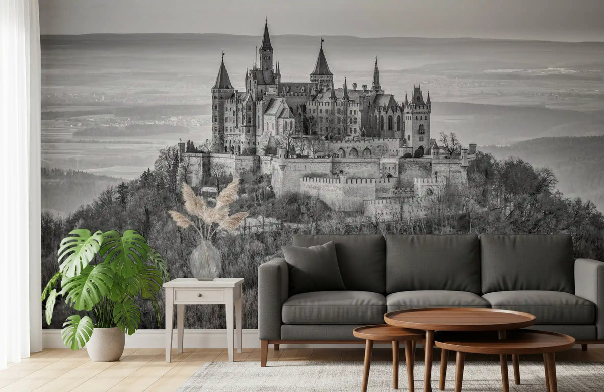 Hohenzollern Fortress Silhouette Wall Mural