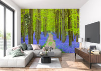 Verdant Spring Woodland Walkway Wall Mural