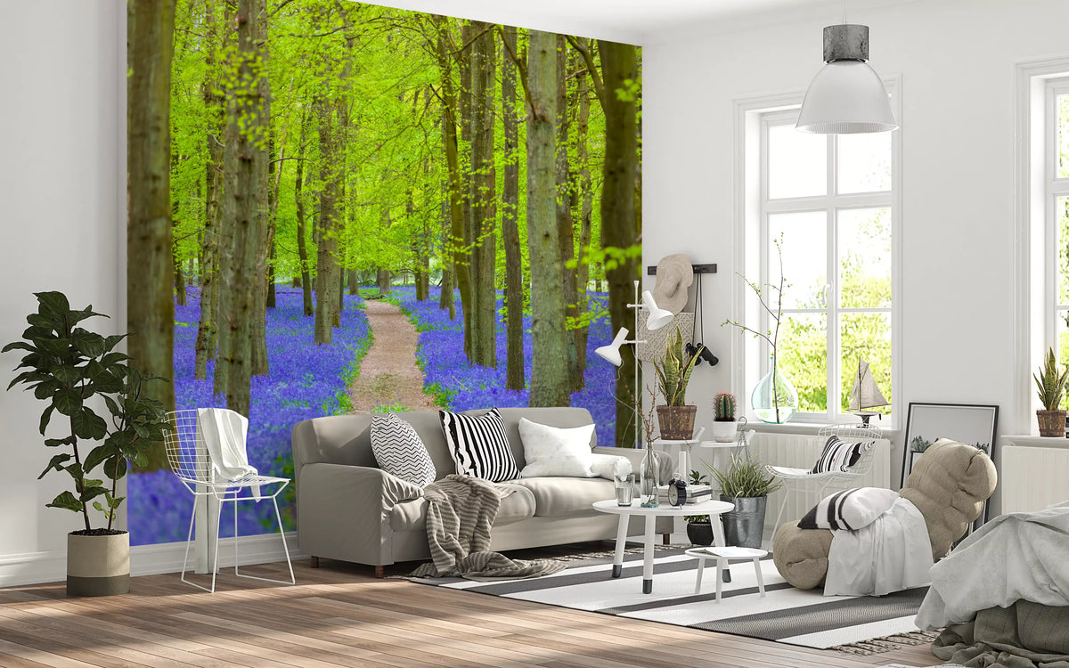 Verdant Spring Woodland Walkway Wall Mural