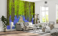 Verdant Spring Woodland Walkway Wall Mural